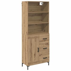 vidaXL Bufet Stejar Artizanal 69,5 x 34 x 180 cm Lemn compozit