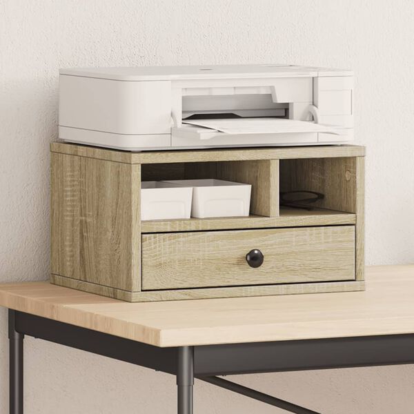vidaXL Suport imprimantă, stejar sonoma, 40x32x22,5 cm, lemn prelucrat
