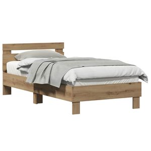 vidaXL Cadru de pat Stejar Artizanal 193 x 95 x 88 cm Lemn prelucrat