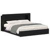 vidaXL Cadru de pat cu depozitare Negru 200 x 200 cm Lemn prelucrat
