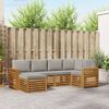 vidaXL Set canapea sectională cu pernă 6 pcs Gri natural și deschis