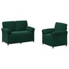 vidaXL Set de canapea 2 buc. Verde &icirc;nchis Catifea