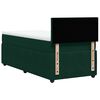 vidaXL Pat box spring cu saltea, verde &icirc;nchis, 100x200 cm, catifea