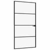 vidaXL Ușă de interior negru 102x201,5cm sticlă securiz./aluminiu slim