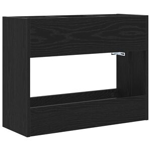 vidaXL Suport pentru umbrele Stejar Negru 65 x 24 x 50 cm