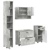 vidaXL Set de mobilier pentru baie cu sertar 4 pcs Gri din beton