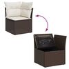 vidaXL Set de canapele pentru grădină cu pernă 7 pcs Maro Poli Rattan