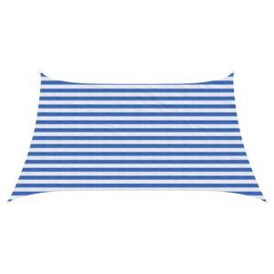 vidaXL P&acirc;nză de umbră Albastru și Alb 3 / 4 x 2 m HDPE