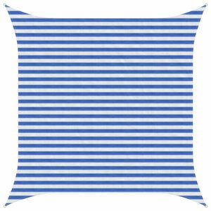 vidaXL P&acirc;nză de umbră Albastru și Alb 3,6 x 3,6 m HDPE