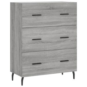 vidaXL Servantă, gri sonoma, 69,5x34x90 cm, lemn compozit