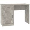 vidaXL Birou cu sertar și dulap, gri beton 100x40x73 cm lemn prelucrat