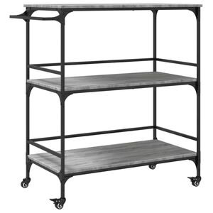 vidaXL Cărucior de bucătărie, gri sonoma 100,5x50x105cm lemn prelucrat