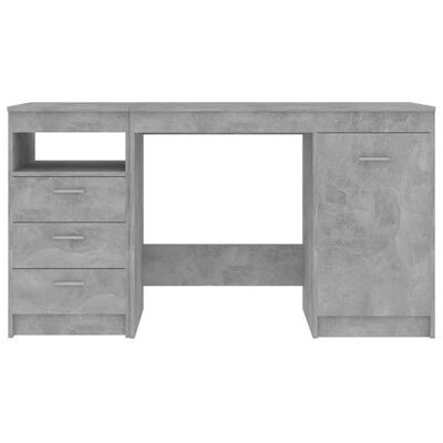 vidaXL Birou, gri beton, 140 x 50 x 76 cm, lemn prelucrat
