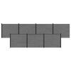 vidaXL Panou de Gardă 7 pcs WPC și Aluminiu Gri