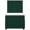 vidaXL Pat box spring cu saltea, verde &icirc;nchis, 100x200 cm, catifea