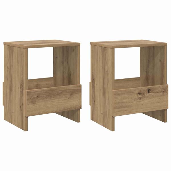 vidaXL Raft pentru reviste 2 pcs Stejar Artizanal 35 x 30 x 45 cm