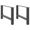 vidaXL Picioare pentru măsuță de cafea antracit, 2 buc., 70x(42-43) cm, oțel