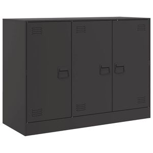 vidaXL Servantă, negru, 99x39x73 cm, oțel