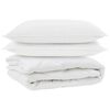 vidaXL Duvet pentru toate sezoanele cu pernă 3 buc. Alb Microfibră