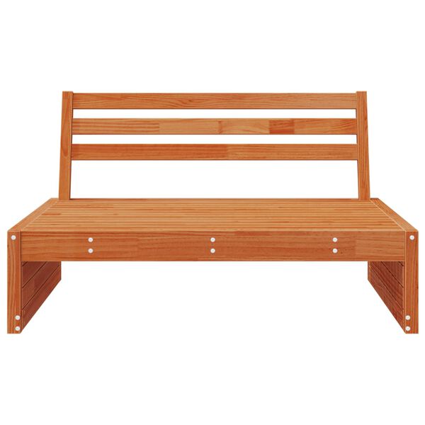 vidaXL Canapea de Grădină Din Mijloc Lemn de pin masiv Maro Ceară