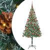 vidaXL Brad de Crăciun artificial cu 300 LED Verde 180 cm PVC și Oțel
