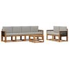 vidaXL Set de canapele de exterior 6 buc. Natural și gri deschis