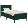 vidaXL Cadru de pat cu saltea Verde &icirc;nchis 90 x 190 cm Catifea