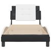 vidaXL Cadru de pat fără saltea Zadar negru și alb 100x200cm piele artificială