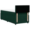 vidaXL Pat box spring cu saltea, verde &icirc;nchis, 90x190 cm, catifea