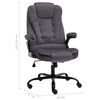 vidaXL Scaun de birou, gri închis, catifea