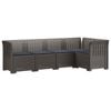 vidaXL Sofa de grădină cu 5 locuri cu perne aspect rattan PP
