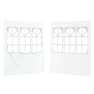 vidaXL Perete lateral pentru cort de petrecere 2 buc. 200 x 195 cm Alb