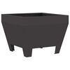 vidaXL Bol de foc Negru 50 x 50 x 38 cm Oțel rezistent de intemperii