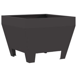 vidaXL Bol de foc Negru 50 x 50 x 38 cm Oțel rezistent de intemperii