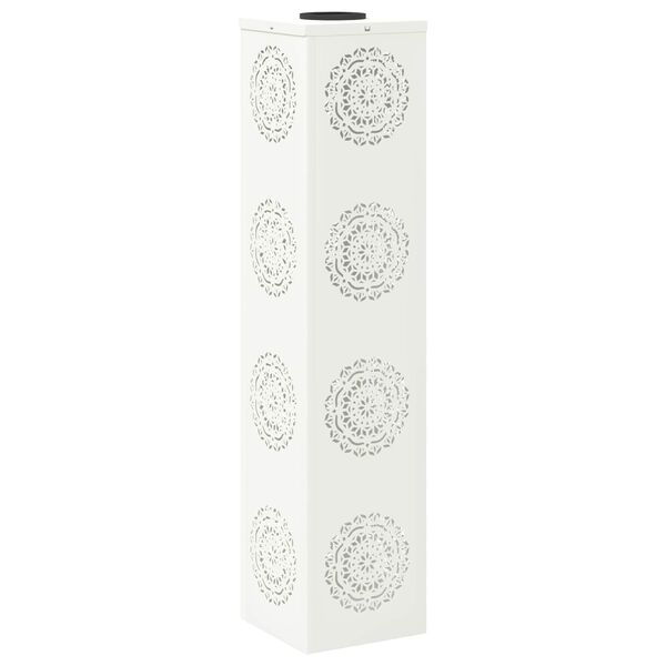 vidaXL Lumină LED Solară pentru Alei 2 pcs Alb Oțel laminat la rece