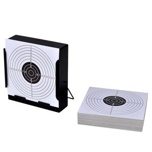 vidaXL Suport țintă colectare gloanțe + 100 ținte h&acirc;rtie 14 cm pătrat