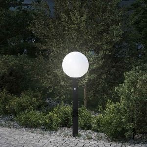 vidaXL St&acirc;lp luminos cu senzor și priză 80 cm negru IP44