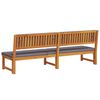 vidaXL Șezlong 1-persoană Maro 200 x 57 x 75cm Lemn masiv de acacia