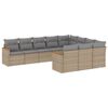 vidaXL Set canapele de grădină cu perne, 10 piese, bej, poliratan