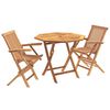 vidaXL Set de grădină bistro pliabil cu 3 piese 3 buc. natural