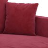 vidaXL Canapea cu 3 locuri, roșu vin, 180 cm, material catifea