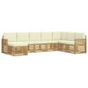 vidaXL Set de canapele de exterior 8 pcs Alb și crem