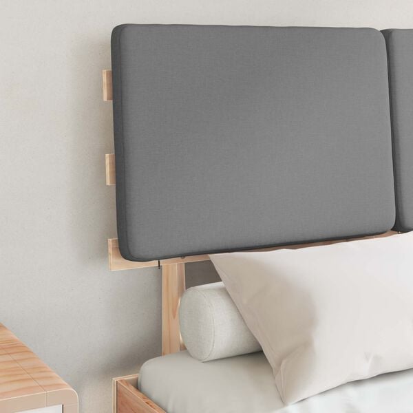 vidaXL Cadru de pat cu tăblie tapițată Gri deschis 120 x 200 cm