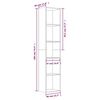 vidaXL Bibliotecă, stejar fumuriu, 40x30x189 cm, lemn prelucrat