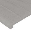 vidaXL Pat box spring cu saltea, gri deschis, 140x190 cm, textil