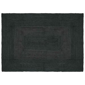 vidaXL Covor de zonă Gri &icirc;nchis 140 x 200 cm Iută
