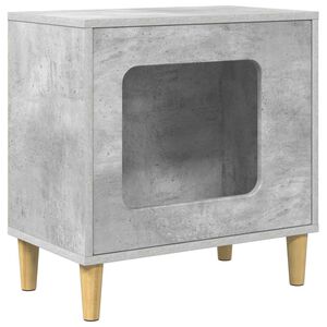 vidaXL Casa pentru pisici Beton 51 x 30 x 52 cm Lemn prelucrat