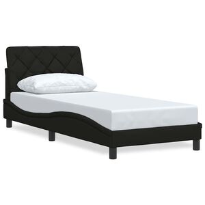 vidaXL Cadru de pat fără saltea țesătură neagră 80x200 cm