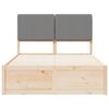 vidaXL Cadru de pat cu tăblie tapițată Gri deschis 120 x 190 cm