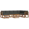 vidaXL Set de canapele de exterior 9 buc. Natural și Antracit